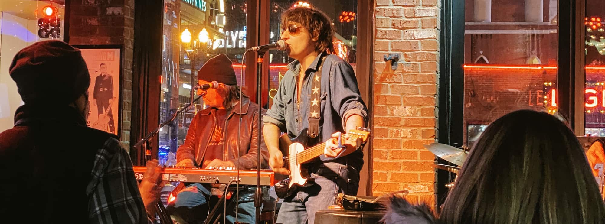 bar singer on guitar in Memphis