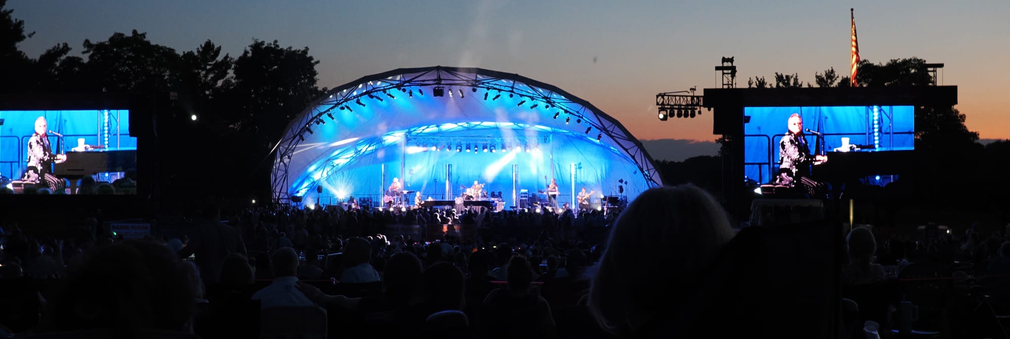 outdoor concert venue at sunset Memphis